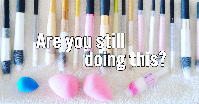 Why drying makeup brushes on a towel is not the best idea