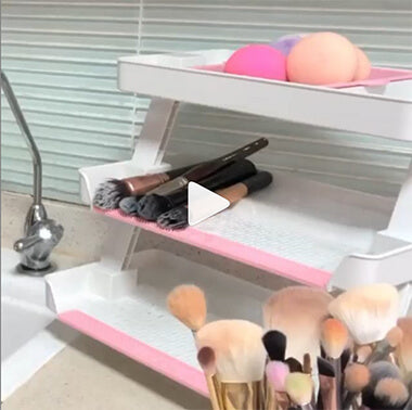 RIVANLI Makeup brush drying rack how to use video