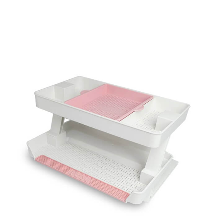 Makeup brush drying rack with trays